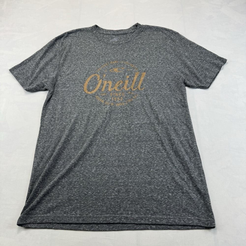 O'Neill Men's Medium Gray Heather Surf Logo Graphic Short Sleeve T-Shirt